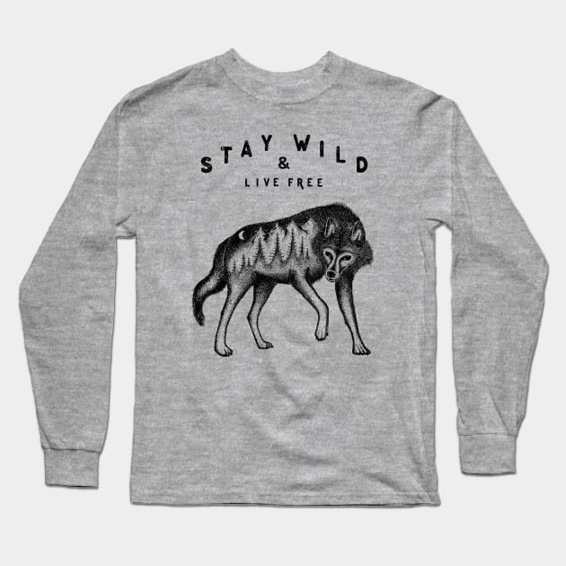 STAY WILD Long Sleeve T-Shirt by vincentcousteau